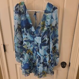 Windsor Blue and Green Floral Dress
